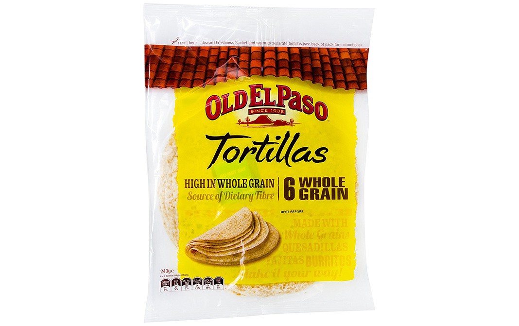 Old El Paso Tortillas 6 Whole Grain   Pack  240 grams